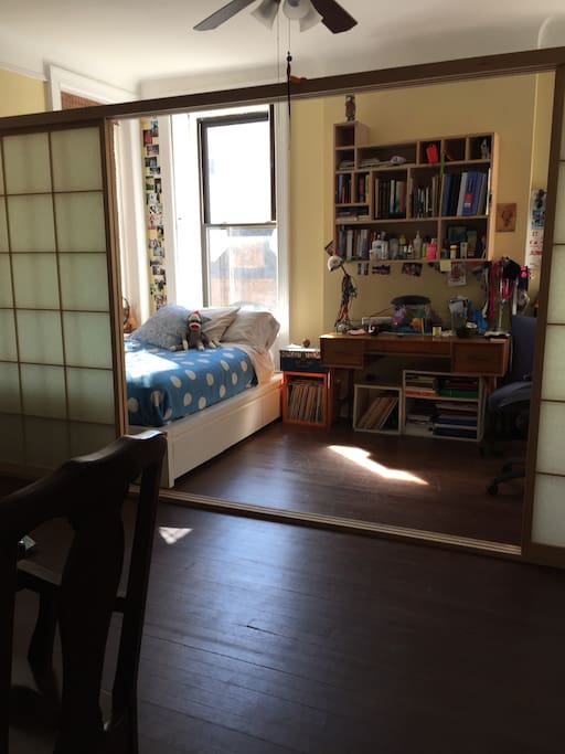 Bedroom separated by Shoji sliding screen