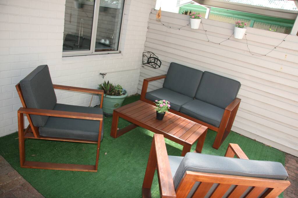 Outdoor lounging area