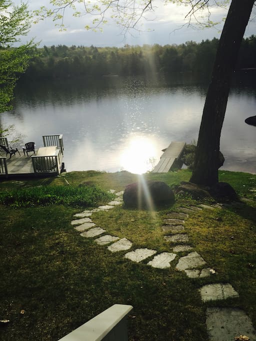 A view from our deck with the morning sun.