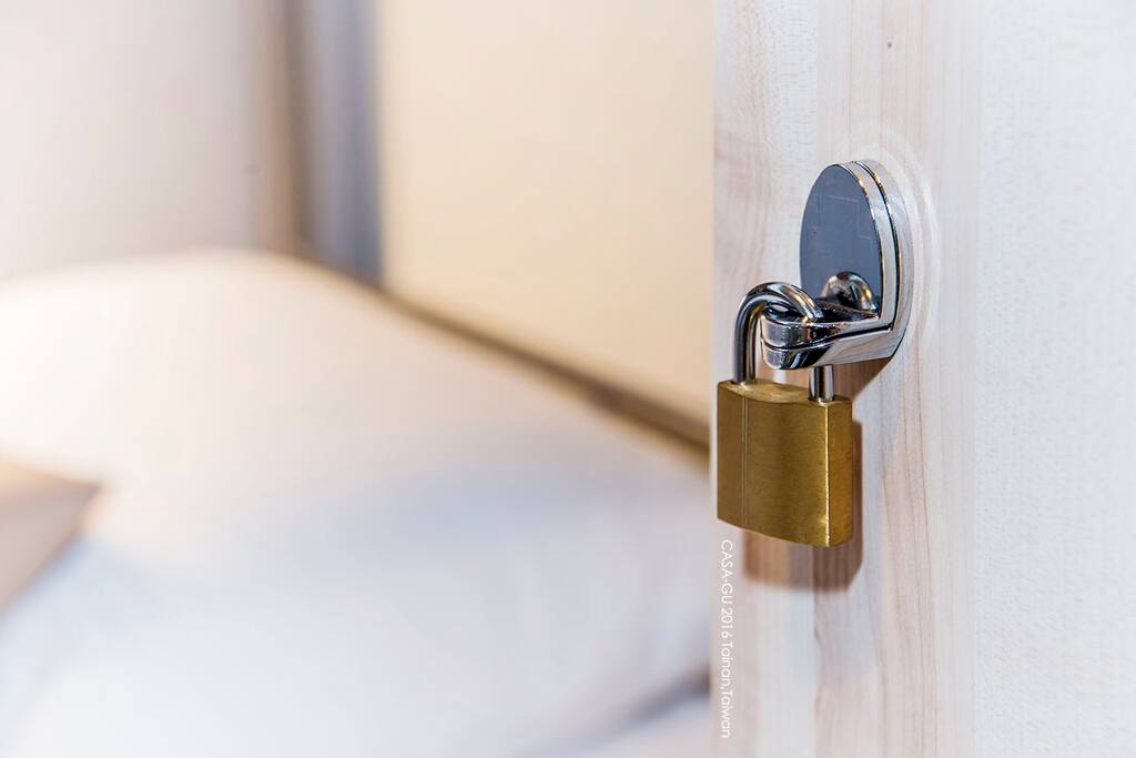 入住宿舍房請自帶鎖頭
Bring your own lock