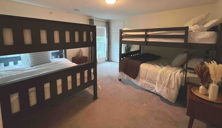 Bedroom #3: Full over full bunk beds with memory foam mattresses