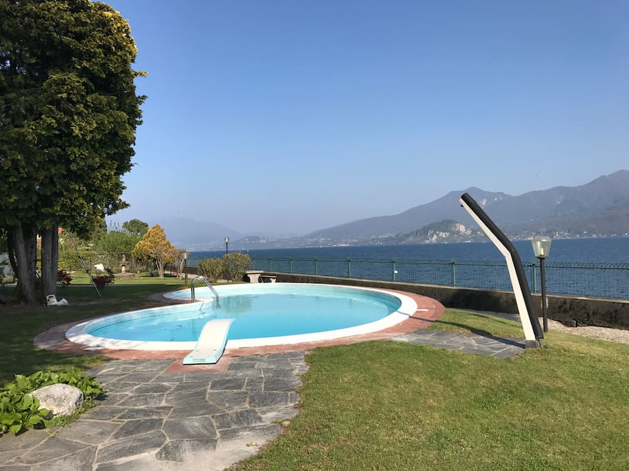 Lake view from the swimmingpool