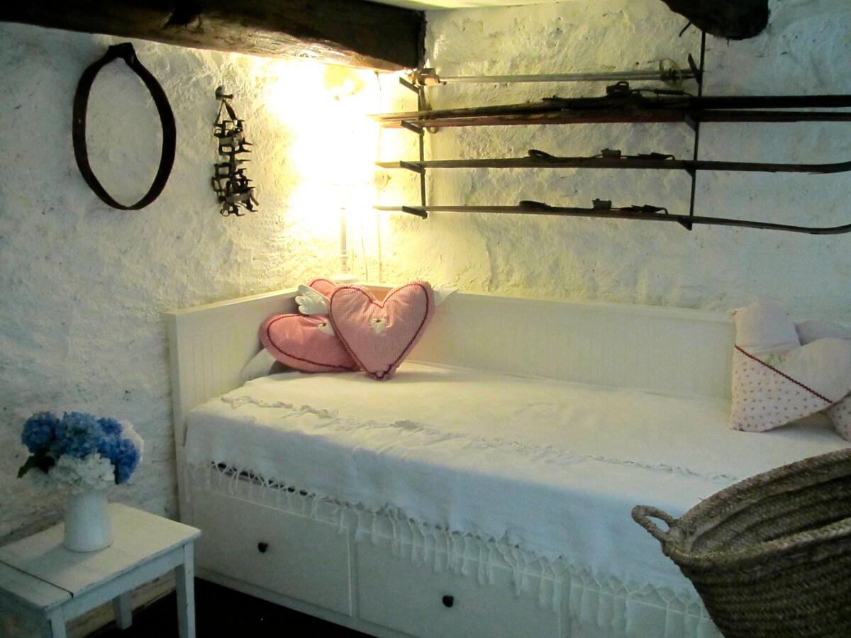 the sofa bed in the first loft