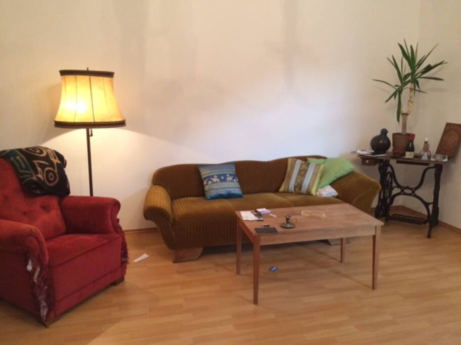 our living room is the heart peace of the apartment and welcomes you to spend your evenings here