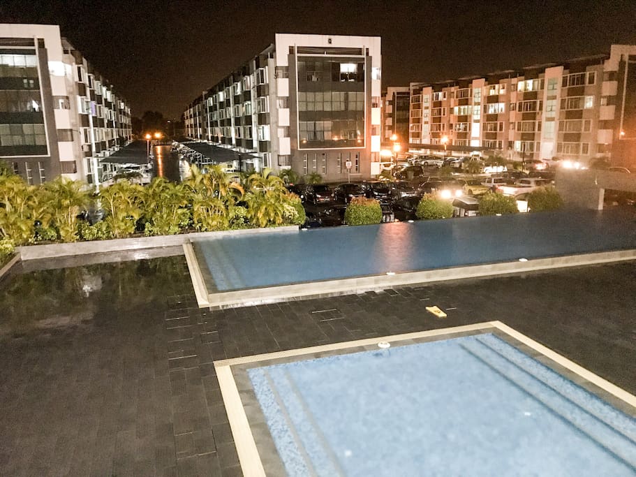 Swimming pool view from the gym