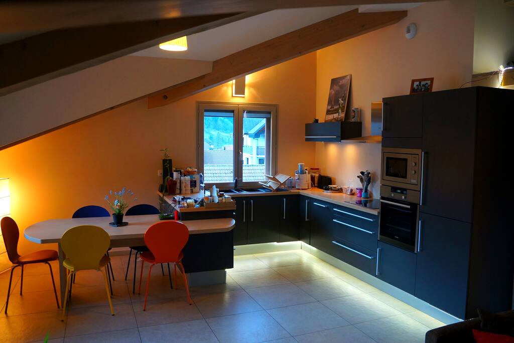 Coin Cuisine toute équipée Ambiance Montagne Urbaine