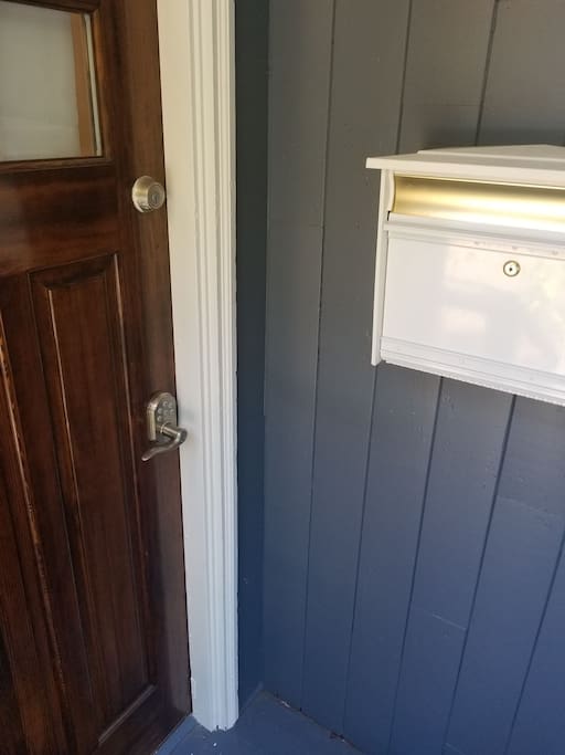 Entering house.