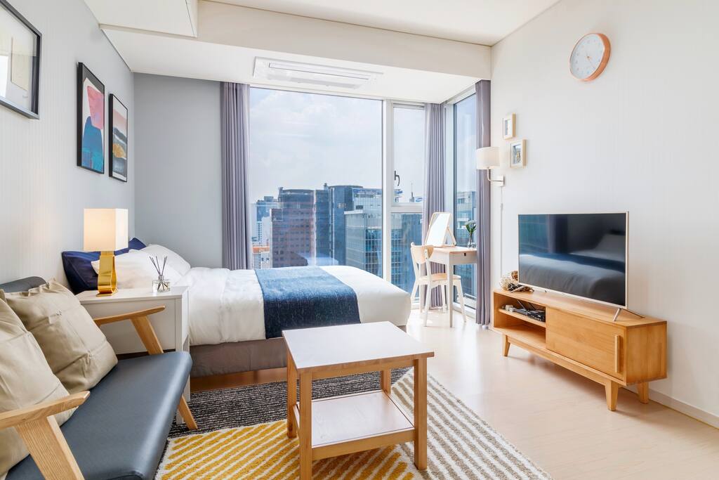 Simple Apartments Gangnam Gu Seoul for Small Space