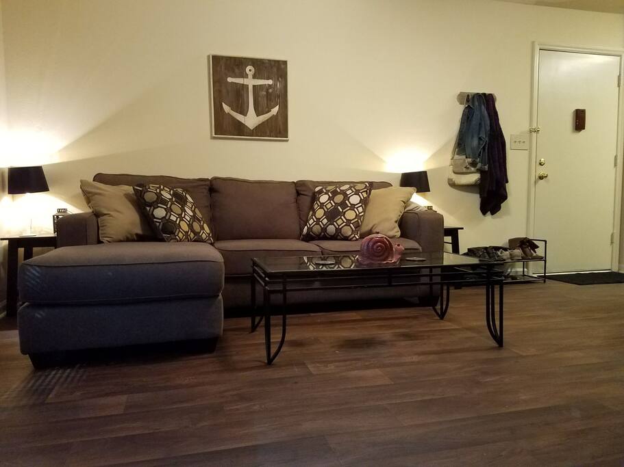 The living room.
