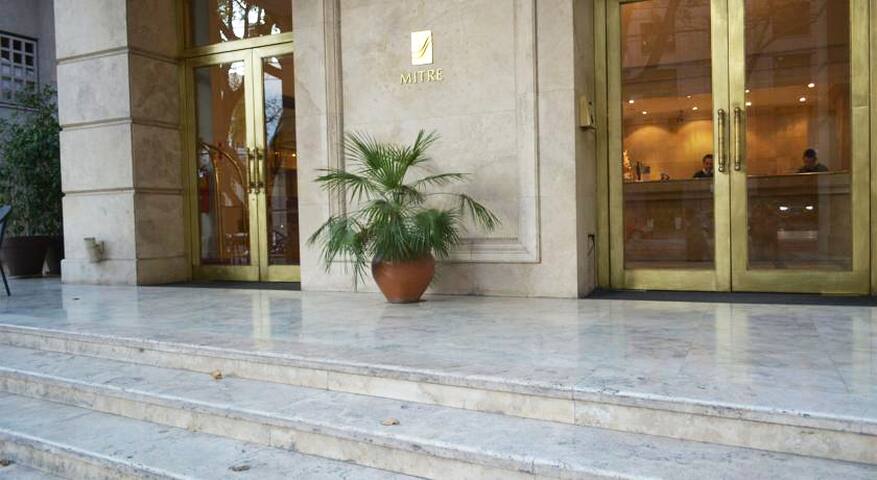 Apartment with view to the city and mountains.