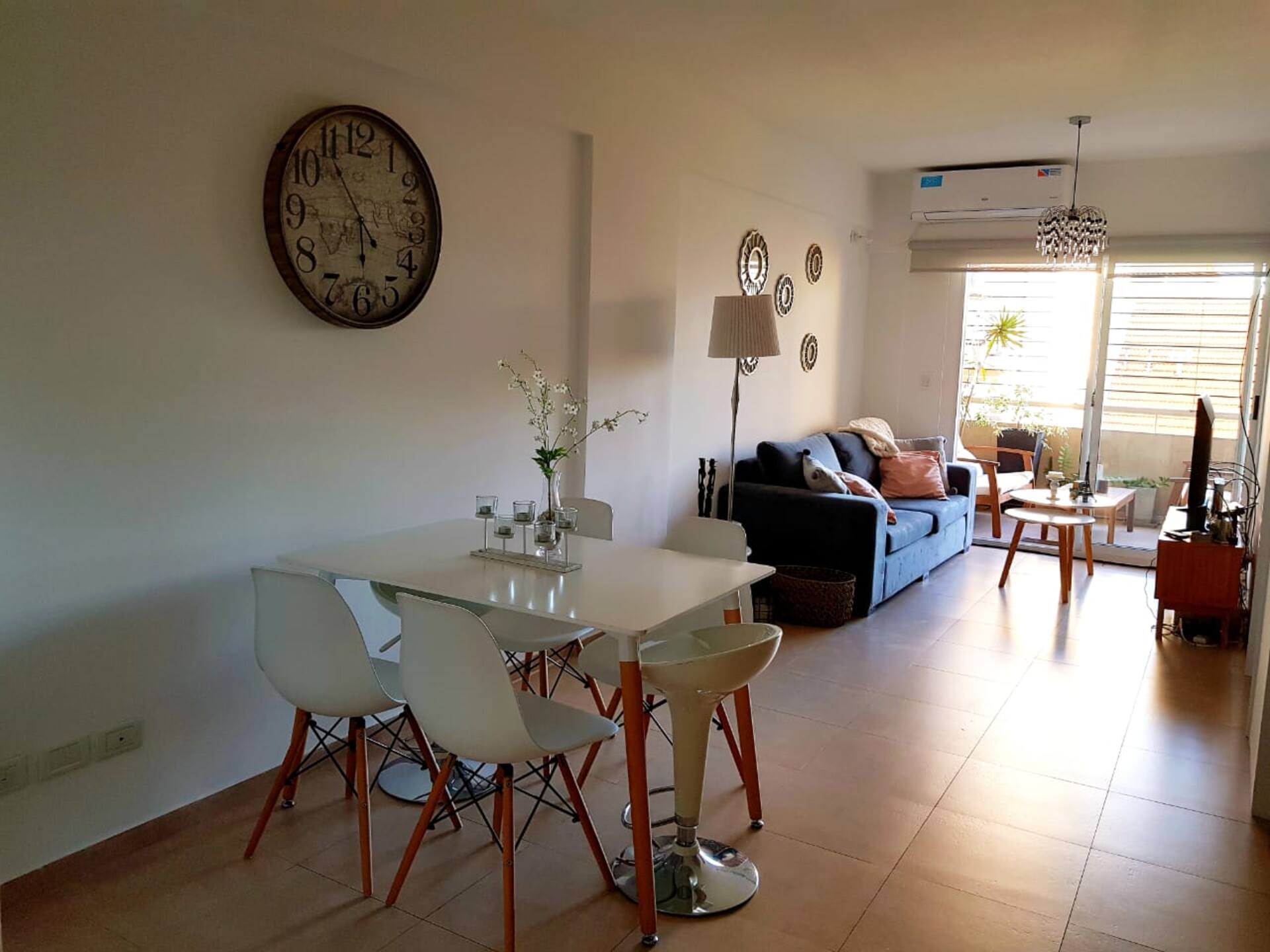 Two-room apartment. Large balcony and grill