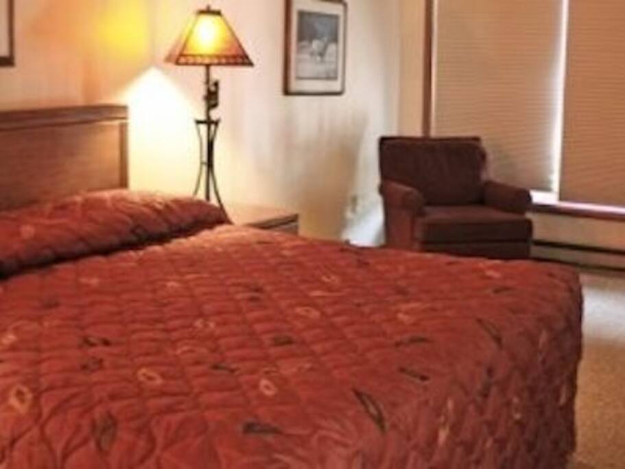 Master bedroom, king bed with full bathroom