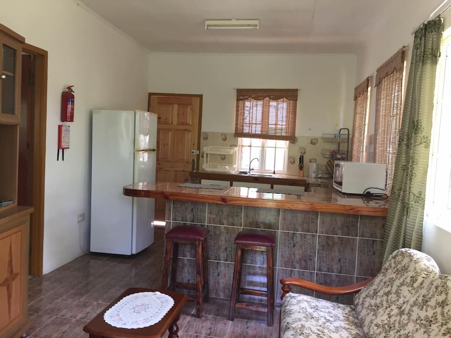 Kitchen and living area