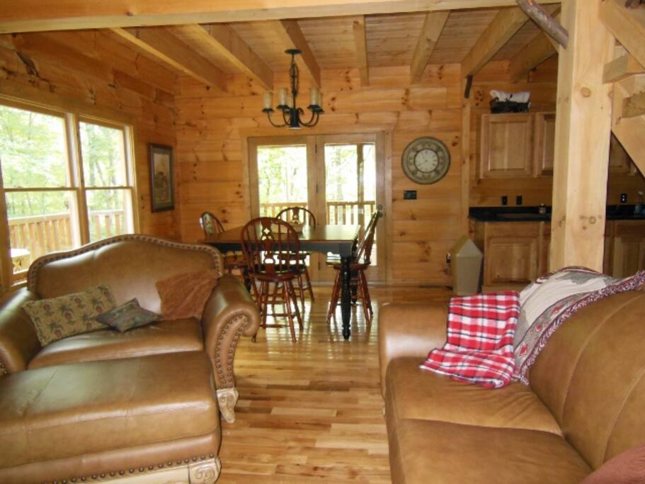 Living room and dining area