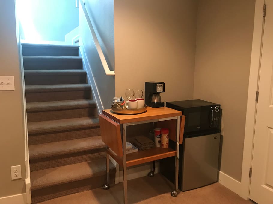 Coffee Machine, Microwave, Fridge