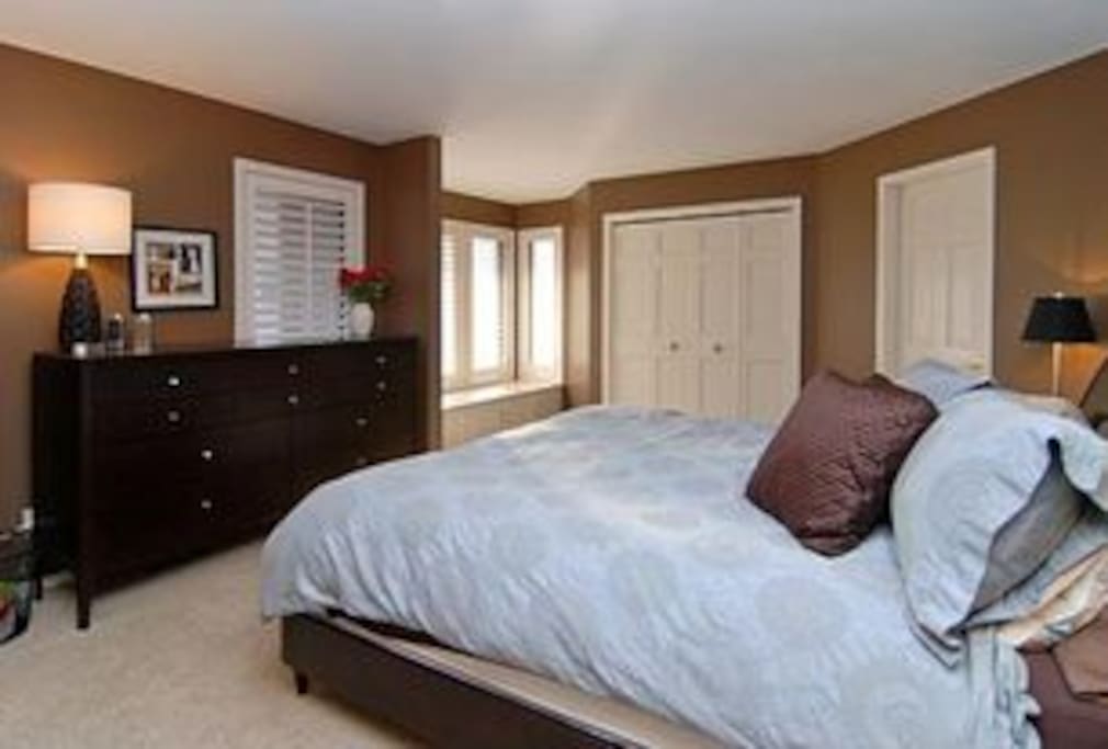 Huge Master Bedroom attached to walk in closet and large bathroom