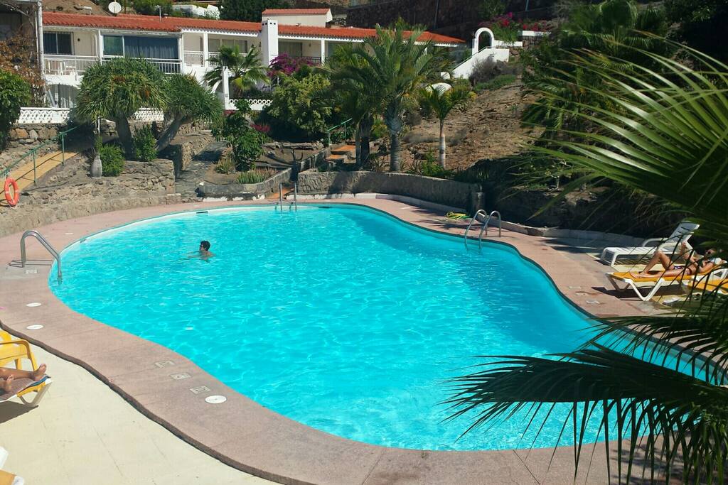 Rica...rica..piscina climatizada...