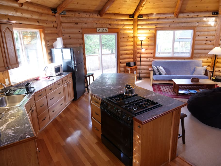 Unique Octagon Log Cabin Cabins for Rent in Nehalem, Oregon, United