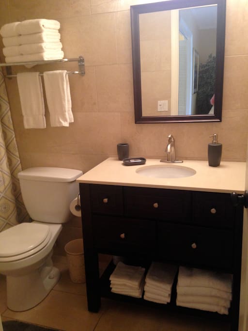 Remodeled bath.