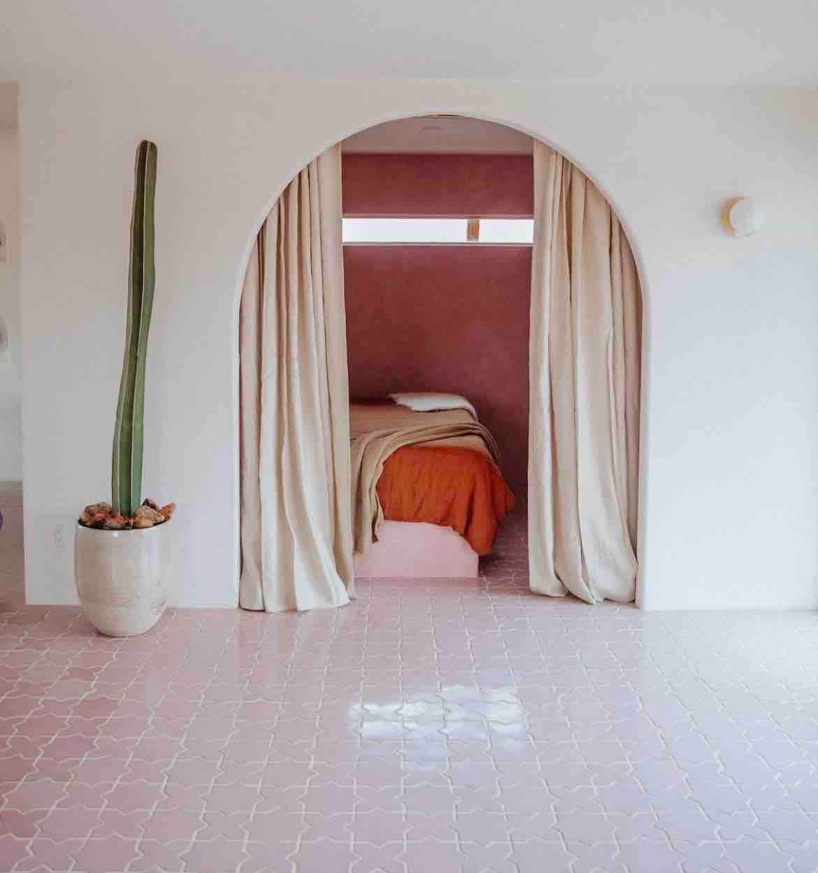 Bedroom w/ King sized bed as featured in Domino Magazine