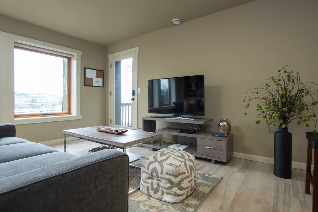 Living area with LED TV