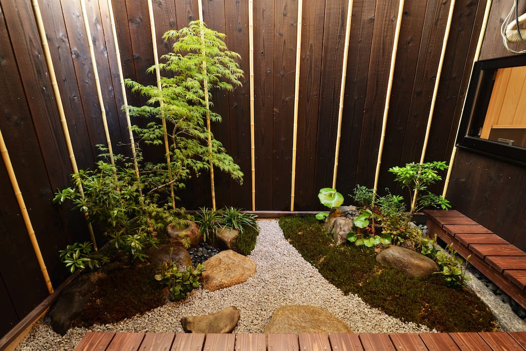 small Japanese style garden called Tsubo-niwa