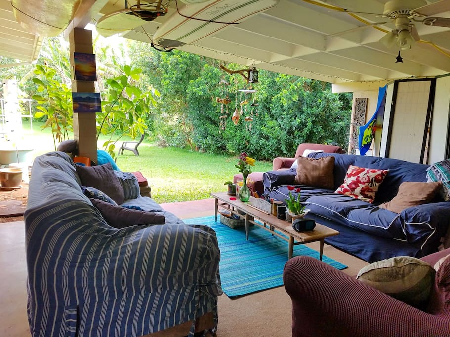Our outside lobby/living room.