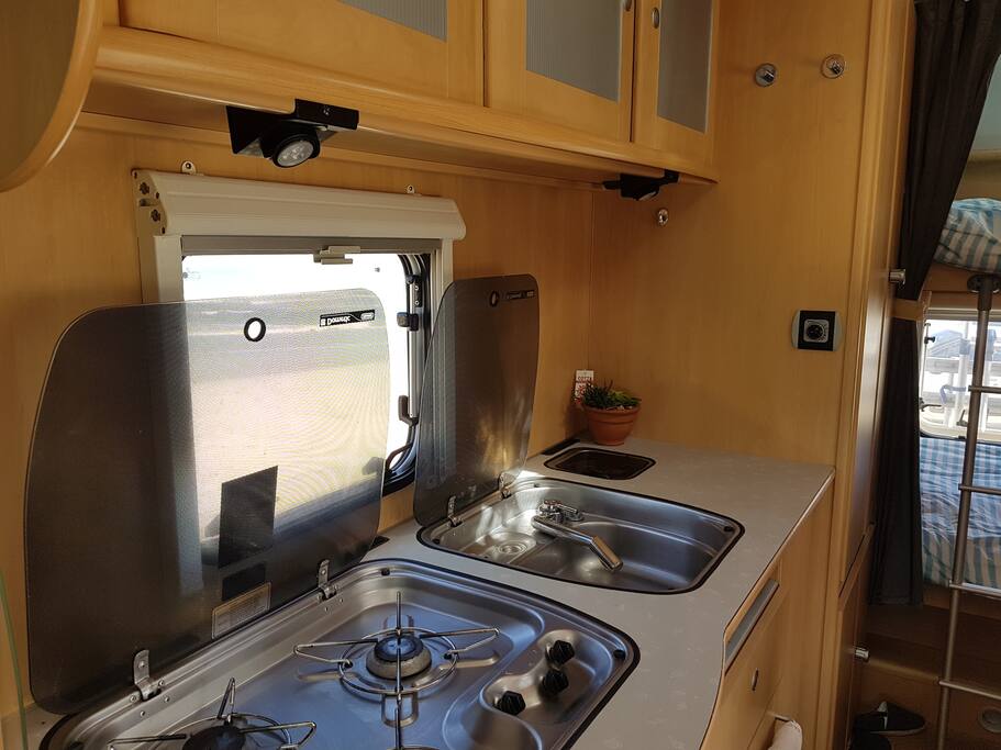 equipped with everything you need for living inside the motorhome