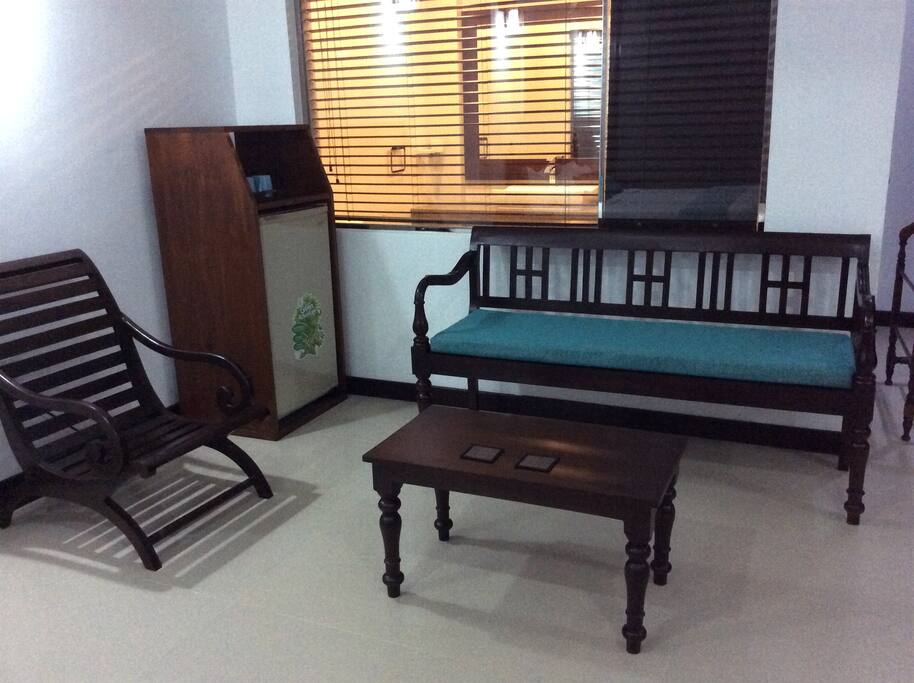 Sitting area for your relaxation & drink