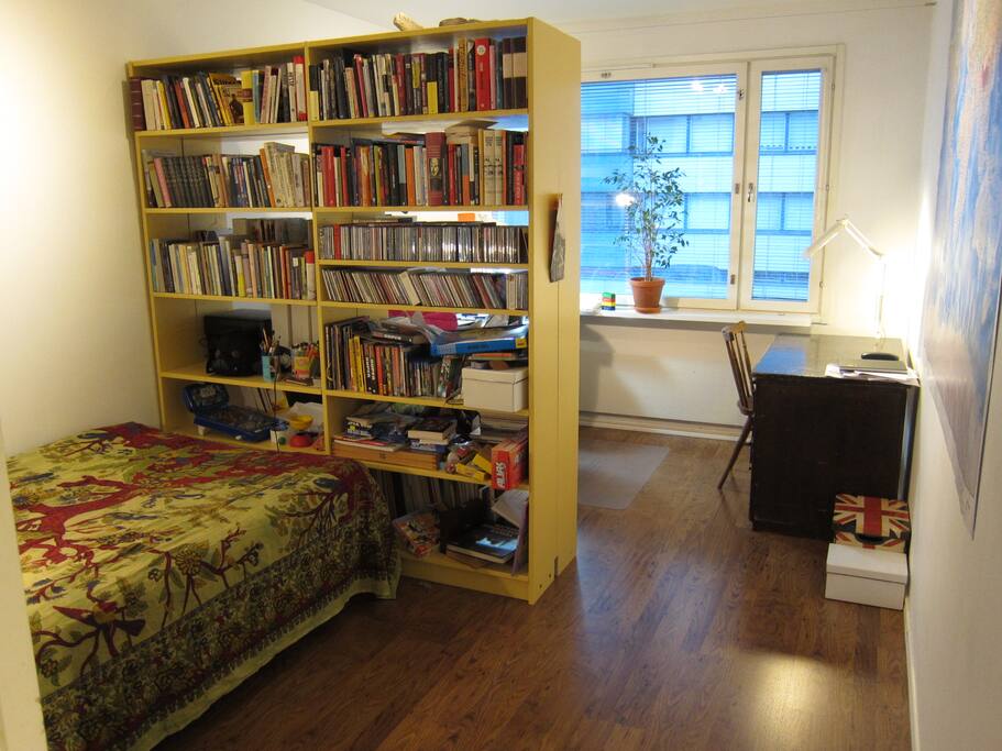 Your room. Note the desk for working etc.