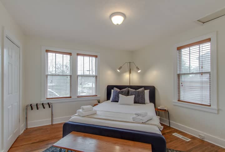 Cozy bedroom with natural light