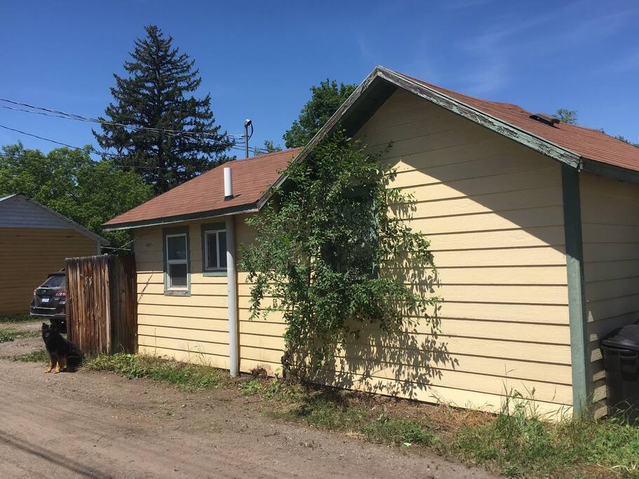 Here's the house and parking is right alongside the house
