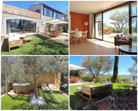 Charming outbuilding, exceptional views, with spa
