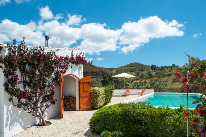 Country house with tank in the middle of nature