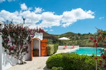 Country house with tank in the middle of nature