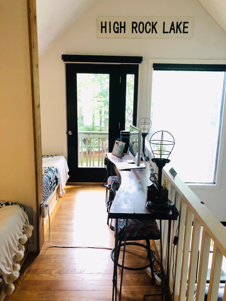 View from master bedroom - catwalk to upper balcony