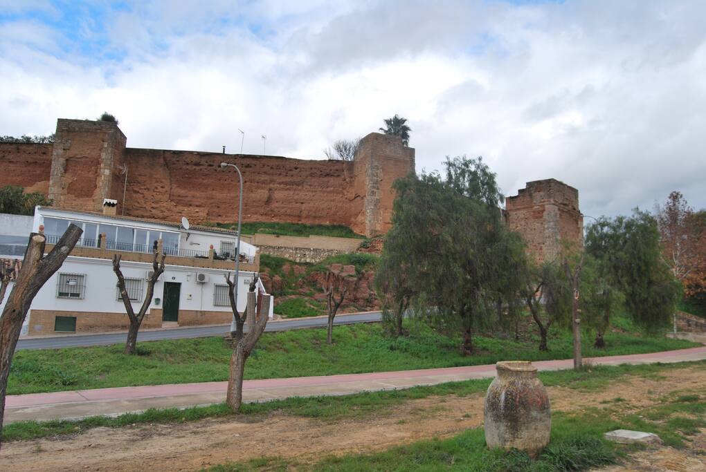 Murallas almorávides tras la vivienda