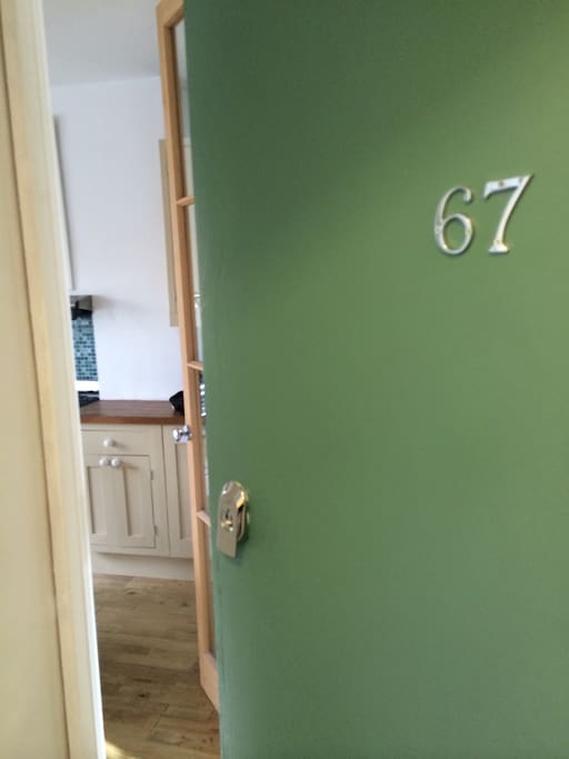The flat is up one flight of stairs.