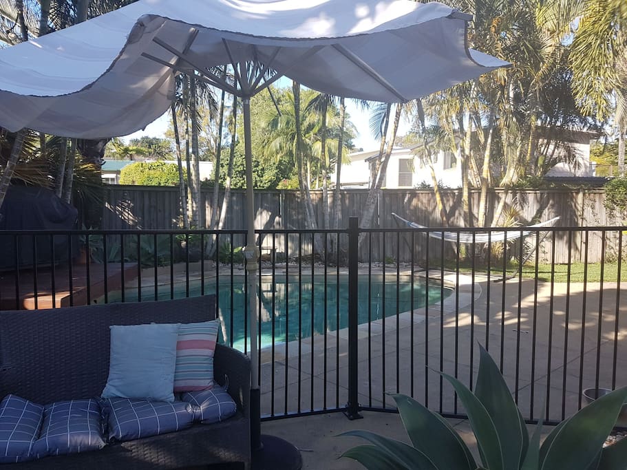 fully fenced salt water pool