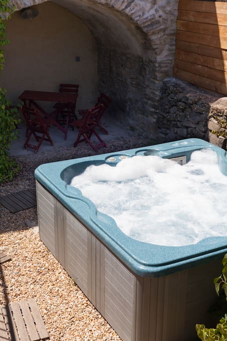 jacuzzi et coin d'ombre
