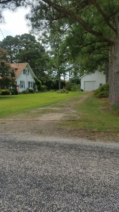 view of drive from road
