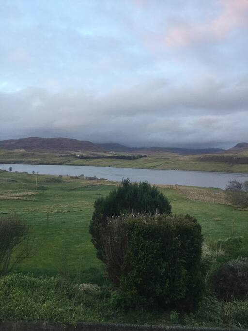 View from bedroom on a wet day