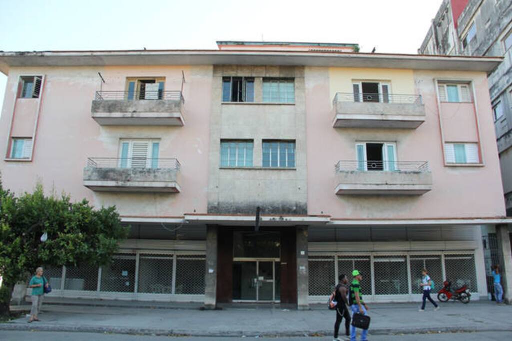 Front view of the building