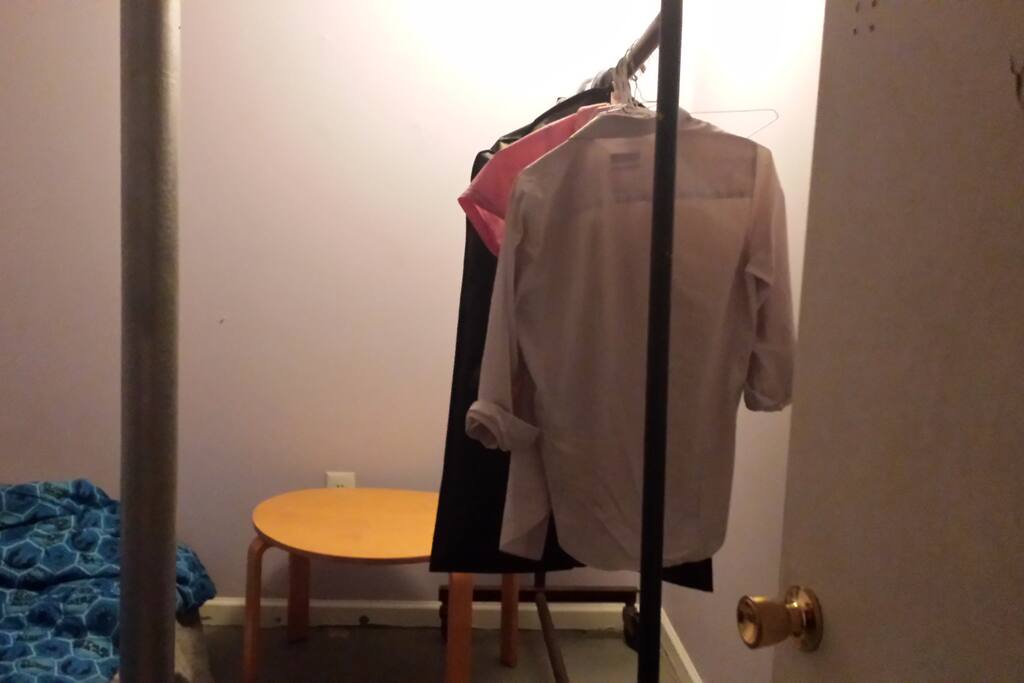 Clothing rack with hangers