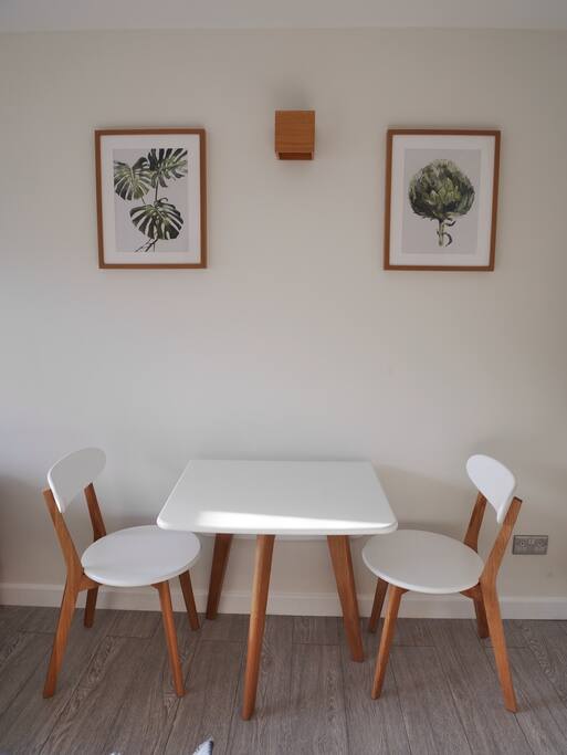 The dining area.