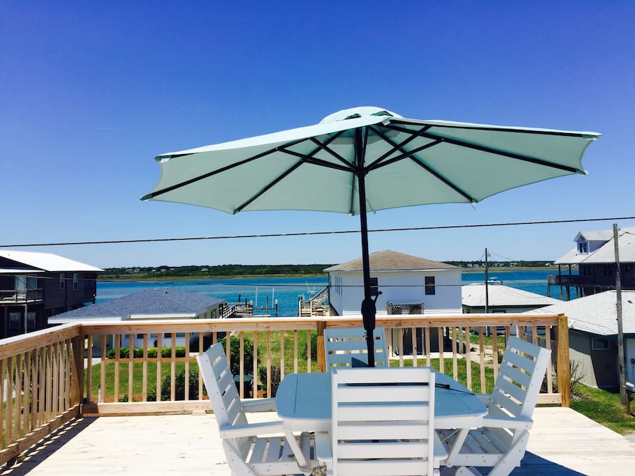 Enjoy the beautiful sound views from the rooftop deck