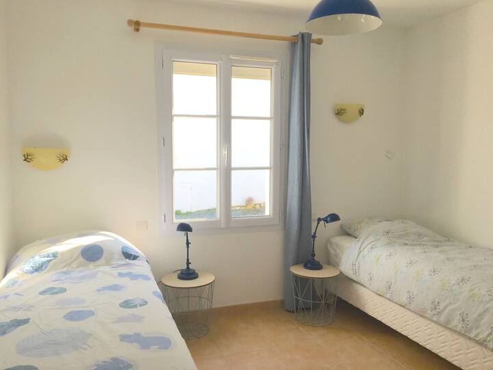 Стая 3. Модулната конфигурация трябва да бъде посочена преди пристигането ви: или 2 отделни легла 80x200, или голямо легло 160x200.