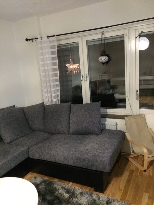 Living room with balcony