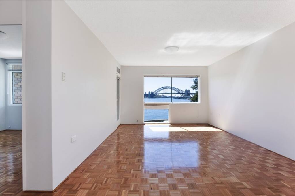 Living room with Harbour View