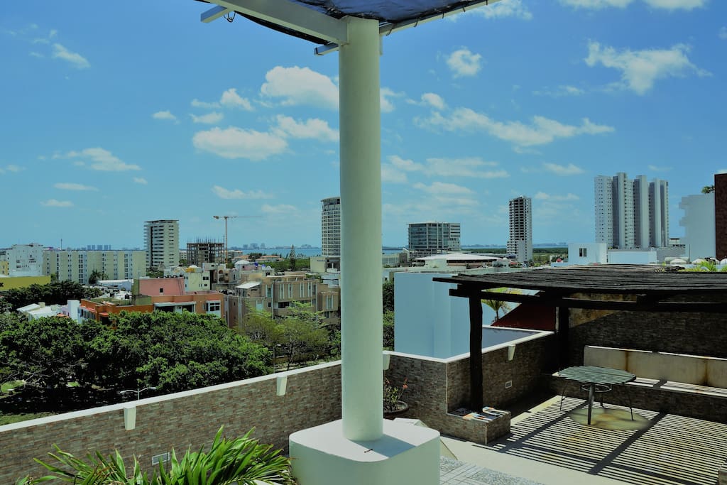 Nice views from the swimming pool on the rooftop